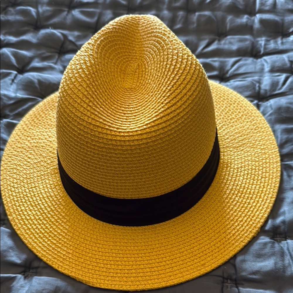 H&M Yellow and Black Fedora Hat